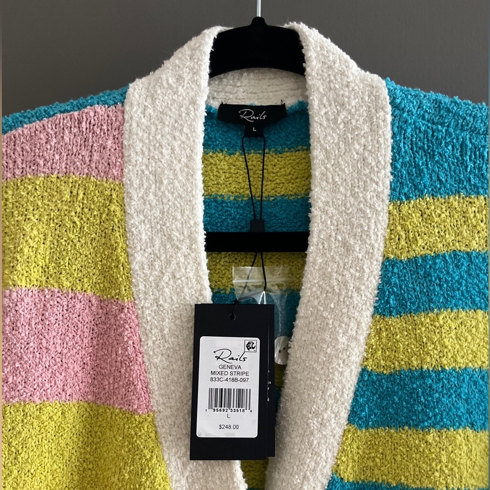 Rails Geneva Striped Cardigan, Size L, NWT - Picture 5 of 11